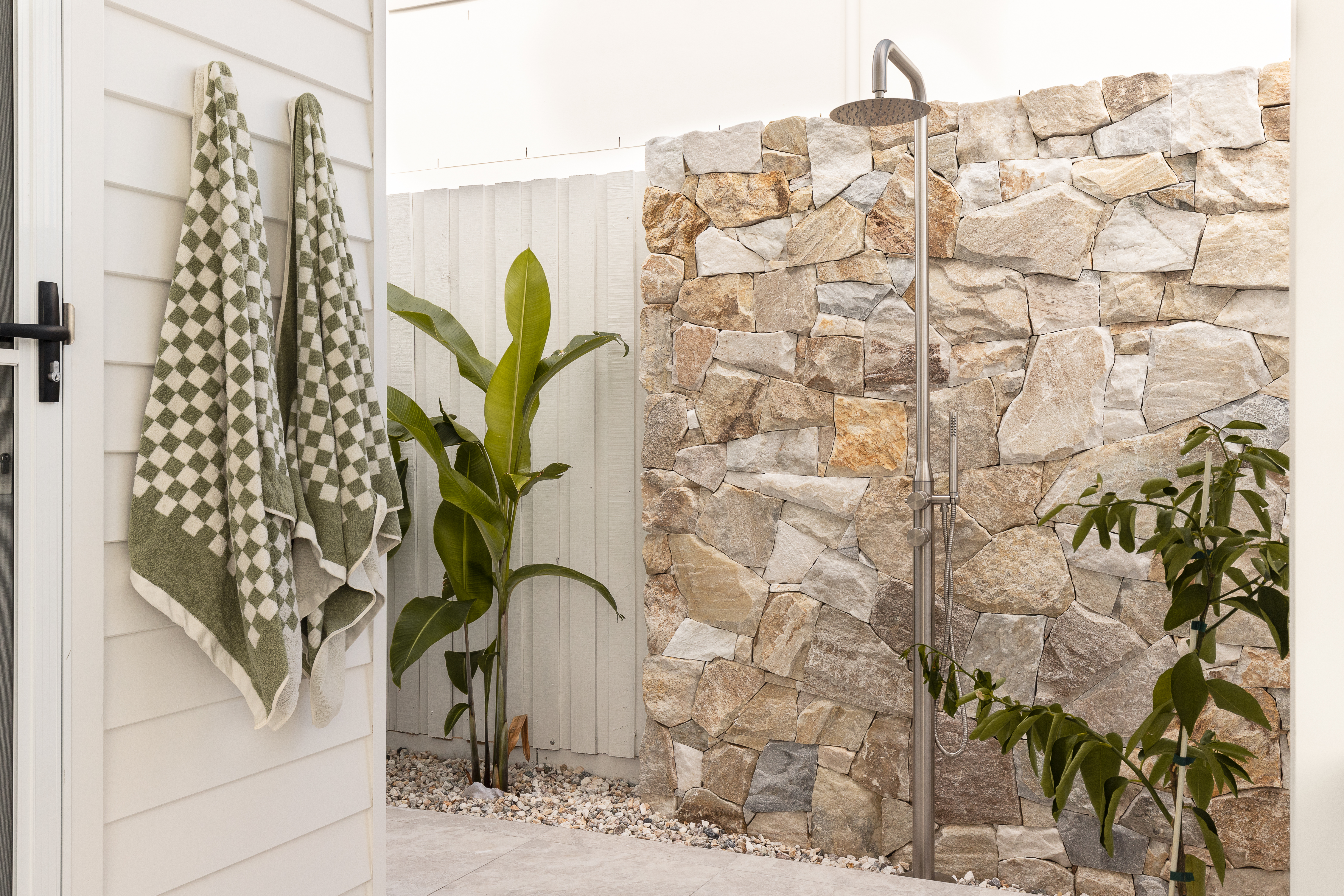 Stainless Steel Outdoor Shower Set | Sola | ABI Interiors
